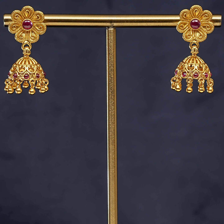 Temple Jhumka Earrings