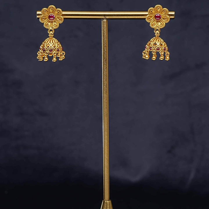 Temple Jhumka Earrings