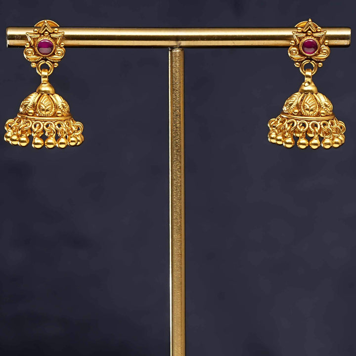 Temple Jhumka Earrings