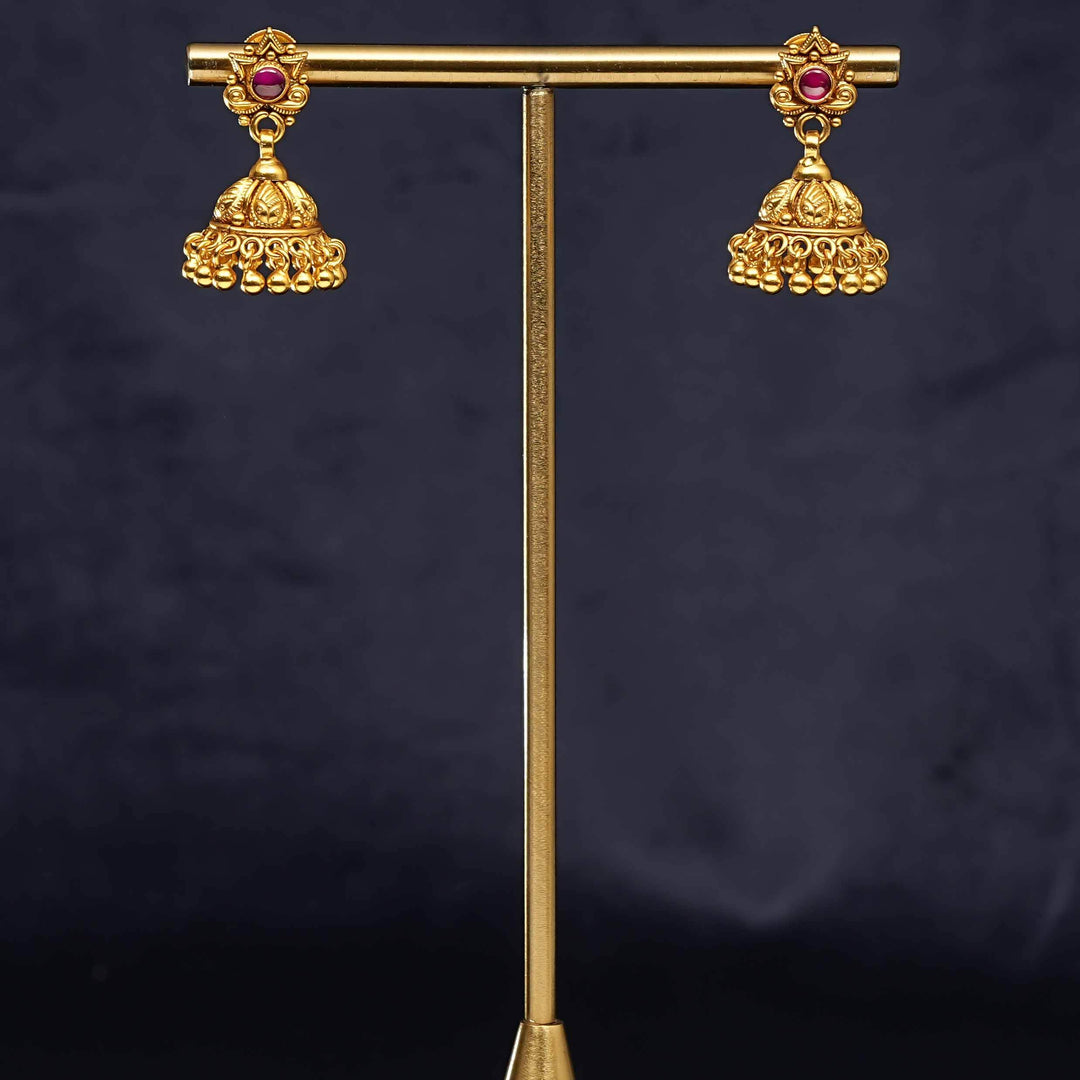 Temple Jhumka Earrings