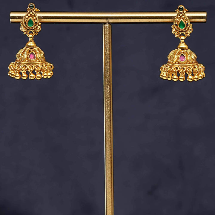 Temple Jhumka Earrings