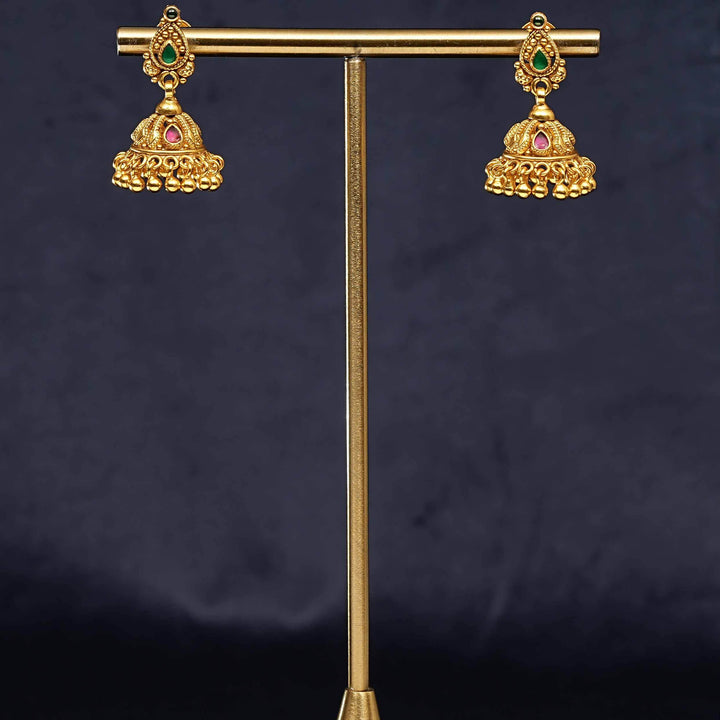 Temple Jhumka Earrings