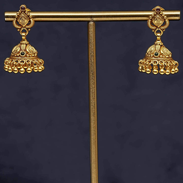 Temple Jhumka Earrings