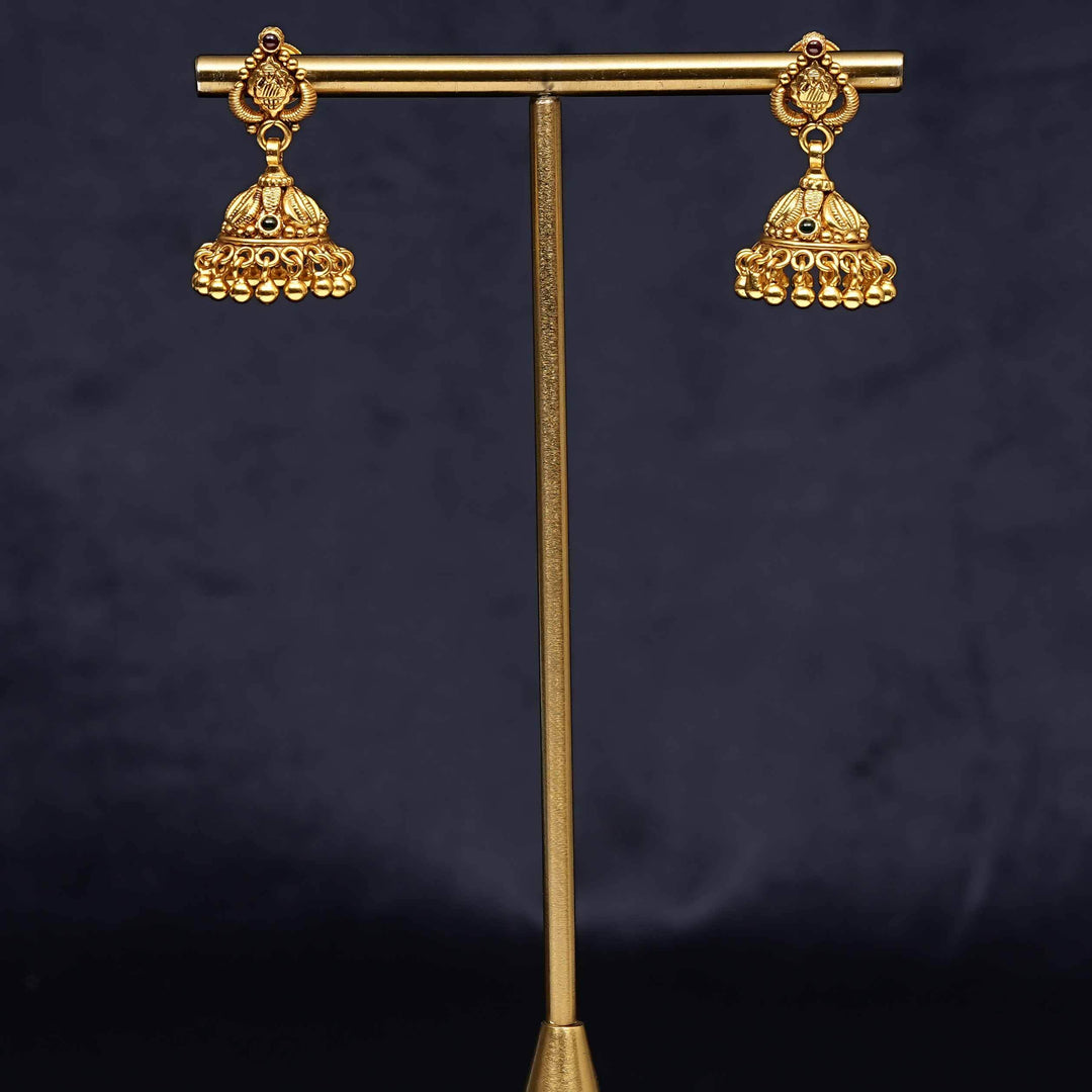 Temple Jhumka Earrings