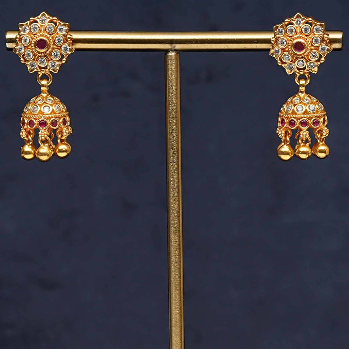 Temple Jhumka Earrings