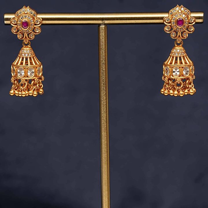 Temple Jhumka Earrings