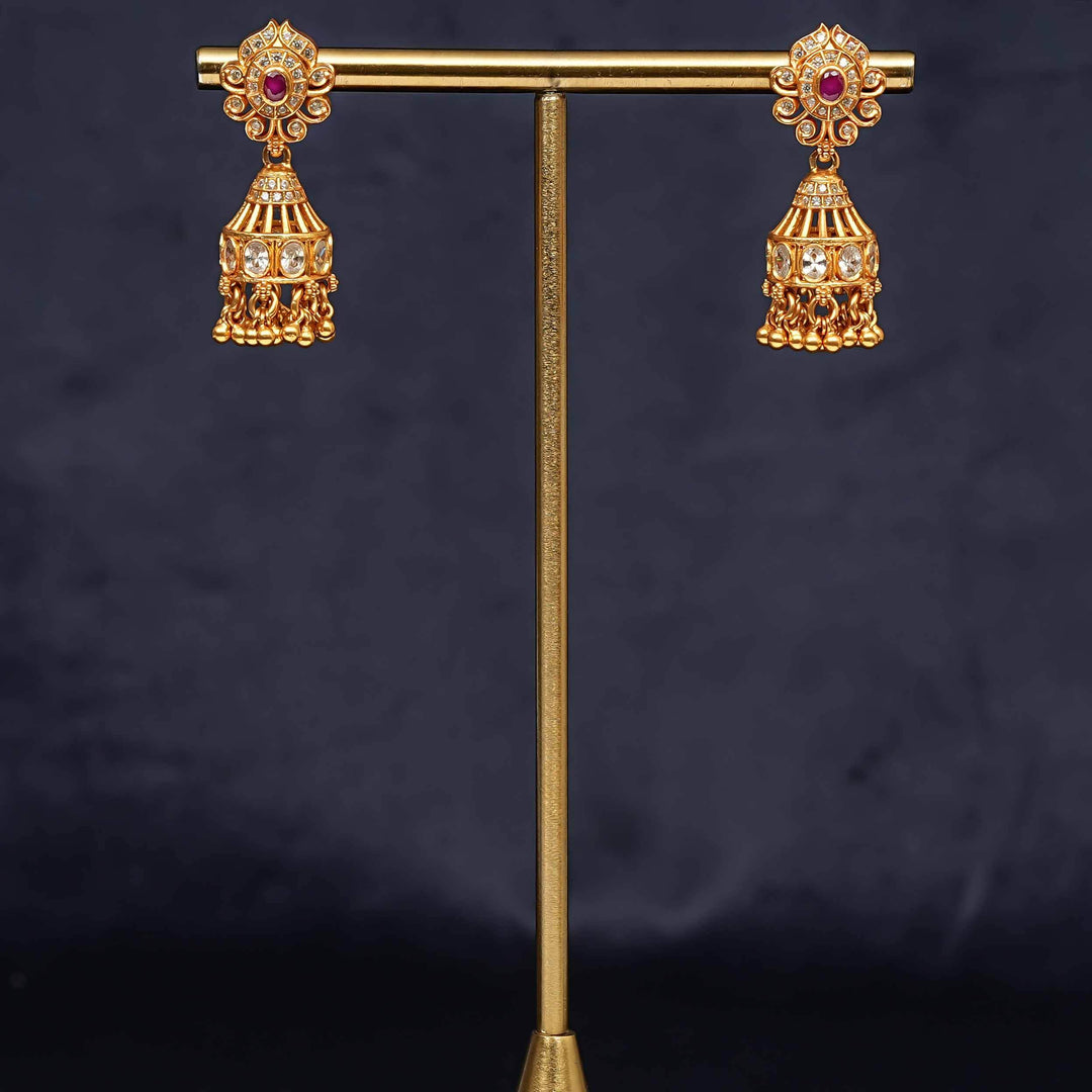 Temple Jhumka Earrings