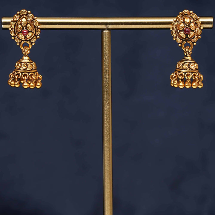 Temple Jhumka Earrings