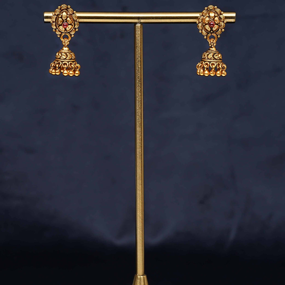 Temple Jhumka Earrings