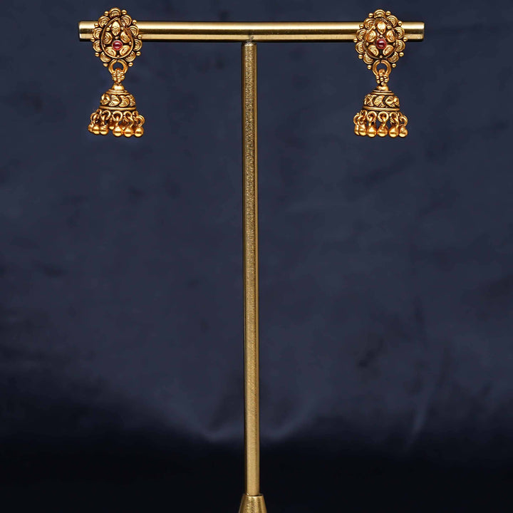 Temple Jhumka Earrings