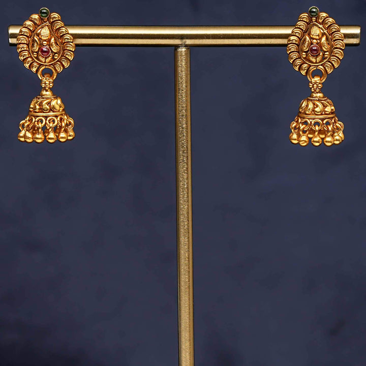 Temple Jhumka Earrings