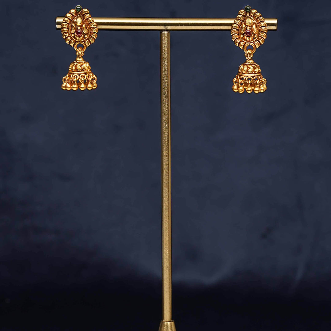 Temple Jhumka Earrings