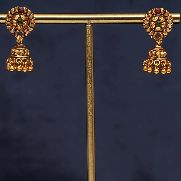 Temple Jhumka Earrings