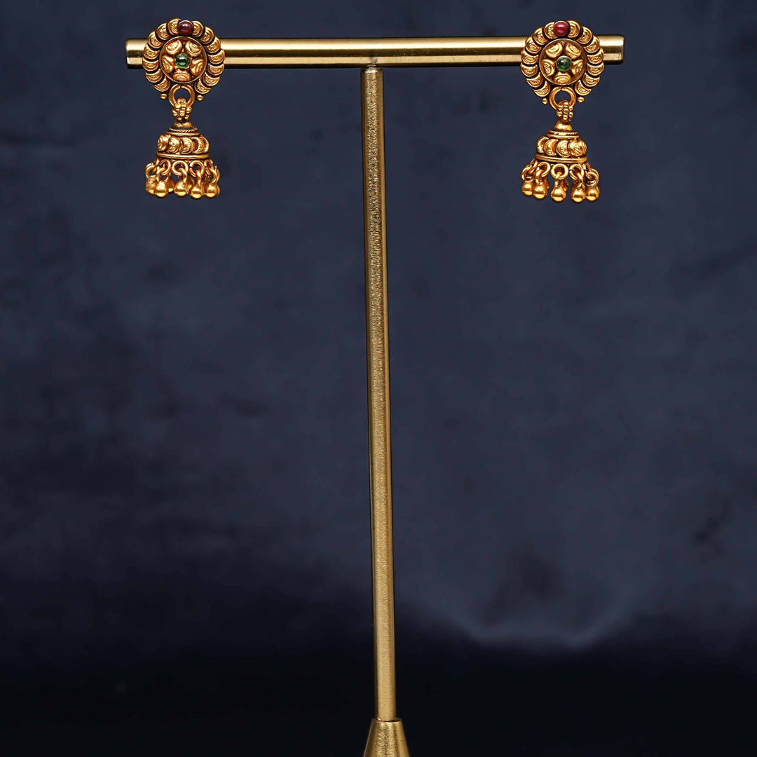 Temple Jhumka Earrings