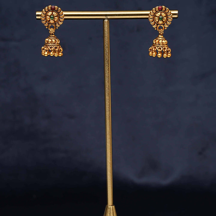 Temple Jhumka Earrings