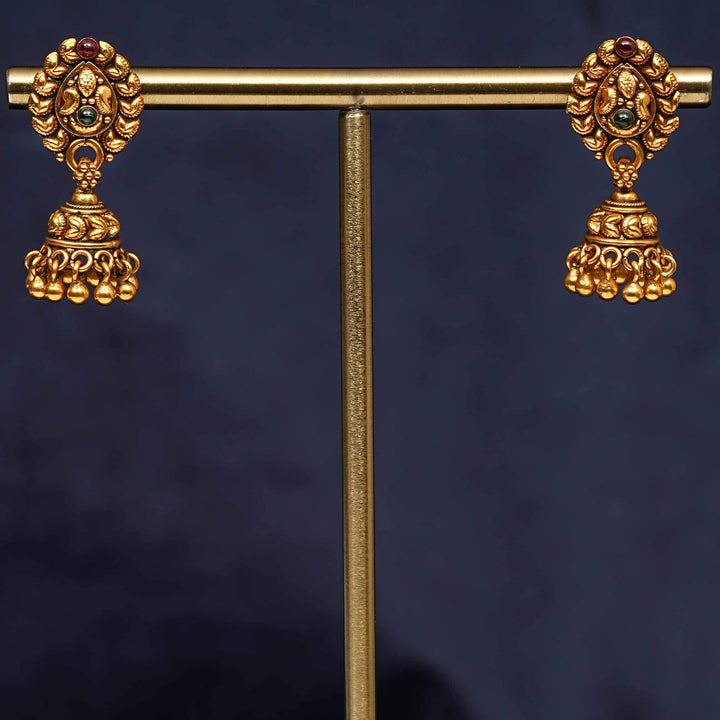 Temple Jhumka Earrings