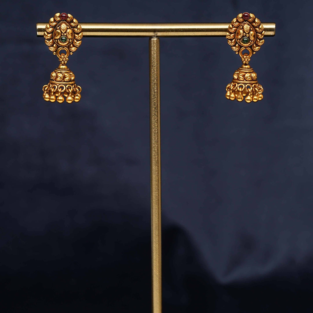 Temple Jhumka Earrings