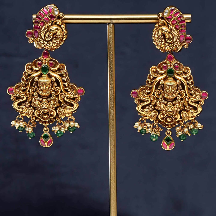 Silver Temple Earrings