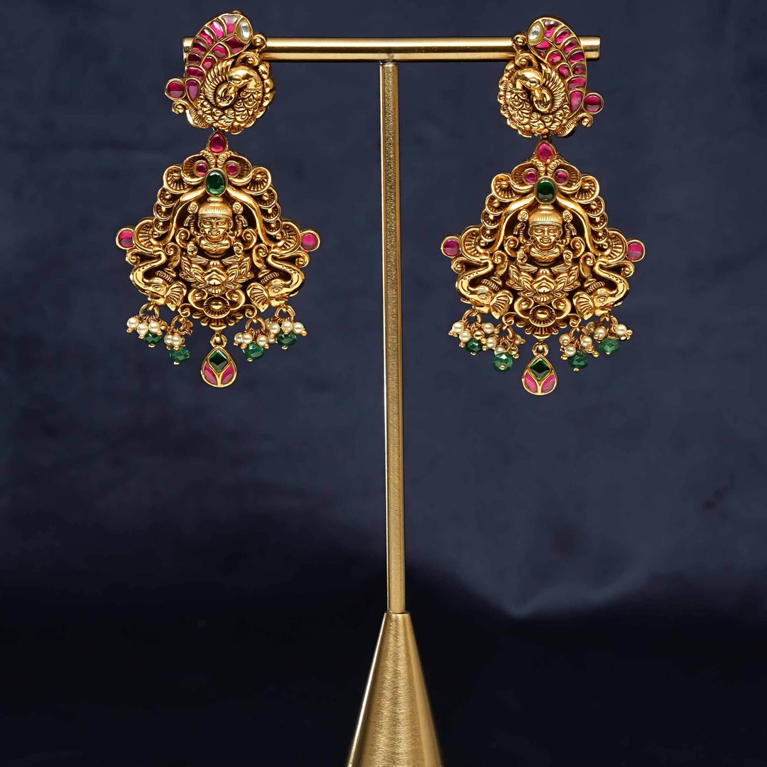 Silver Temple Earrings