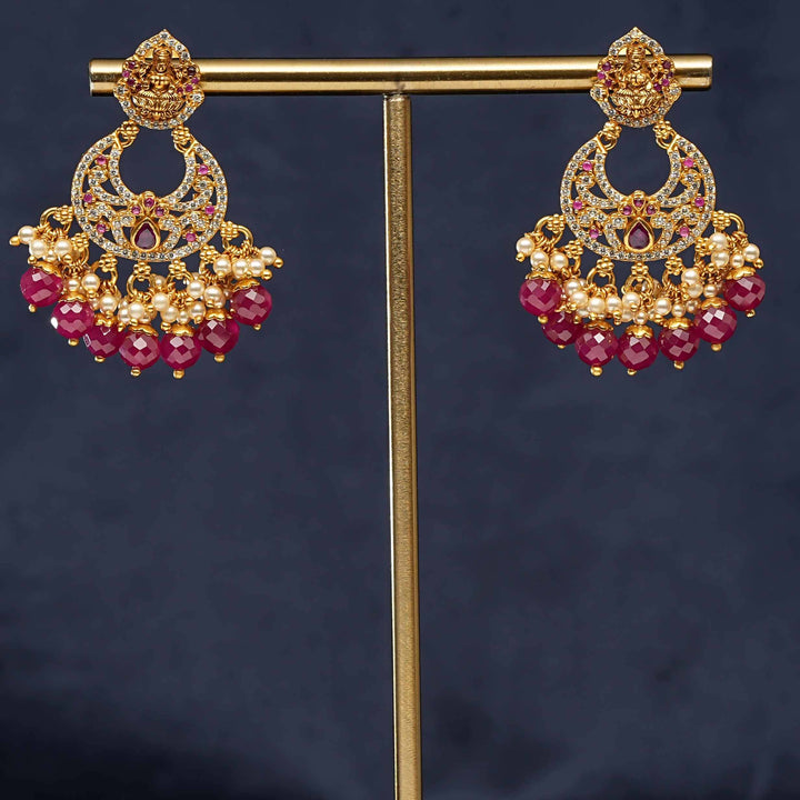Temple Chandbali Earrings