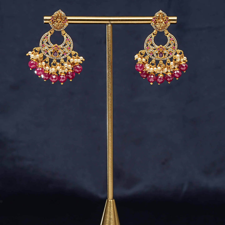 Temple Chandbali Earrings
