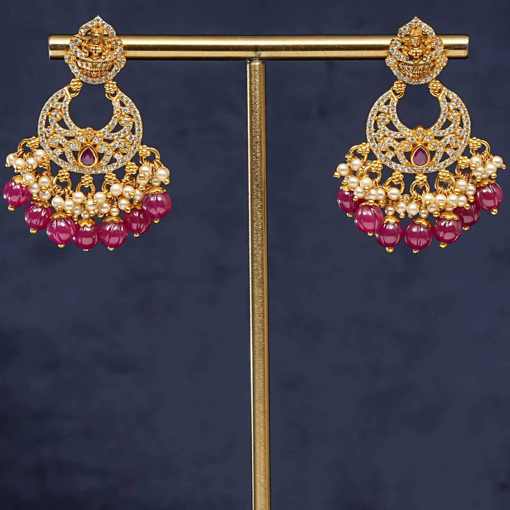 Temple Chandbali Earrings