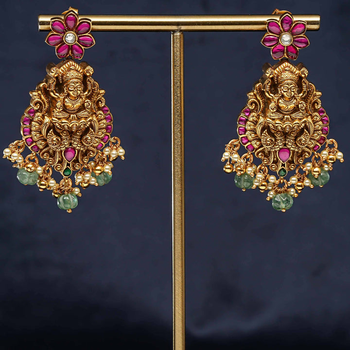 Silver Temple Earrings