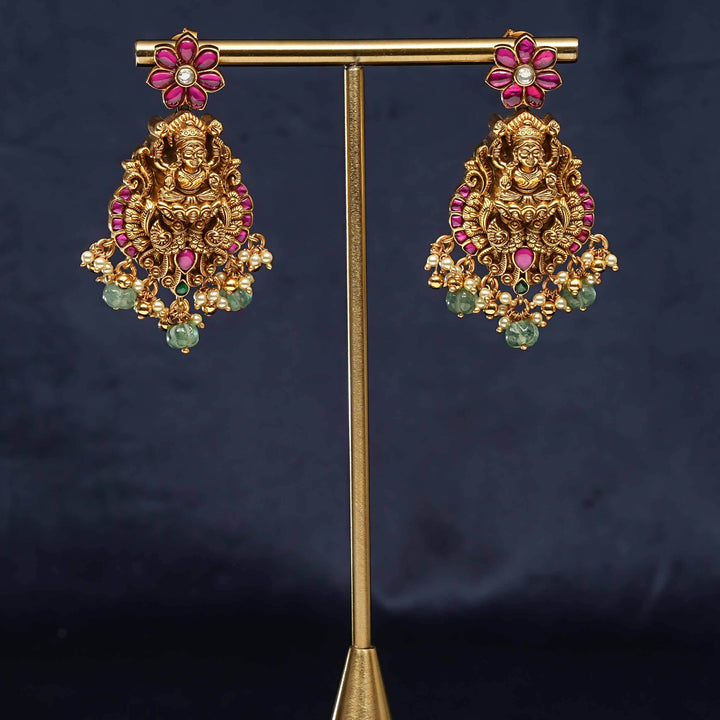 Silver Temple Earrings