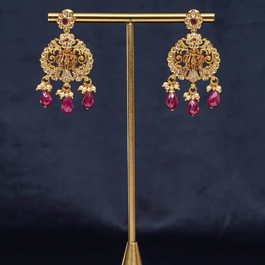 Silver Temple Earrings