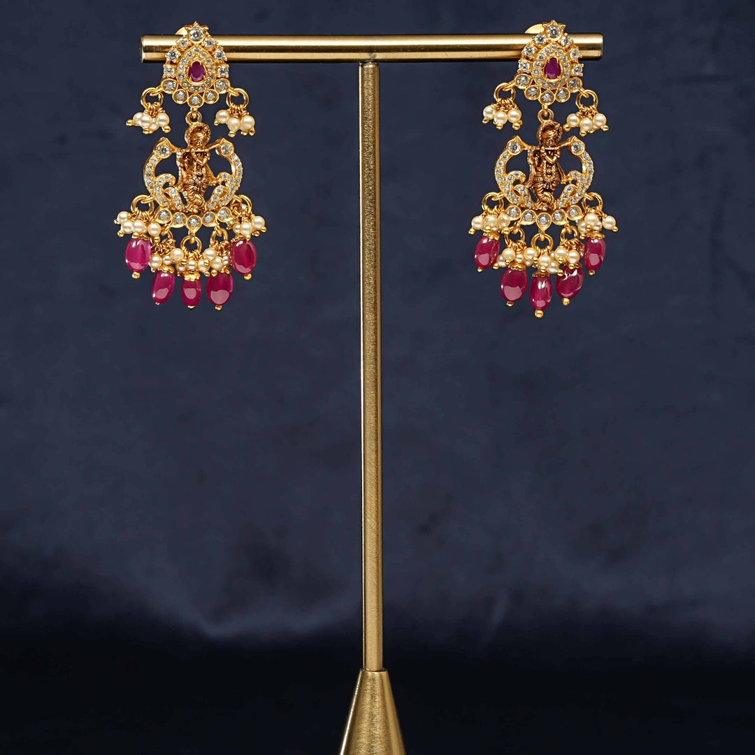 Silver Temple Earrings