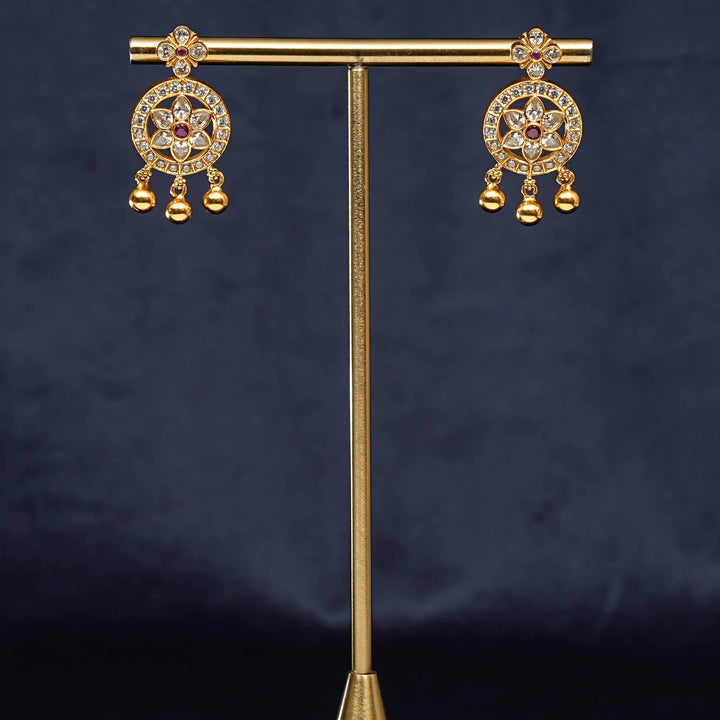 Silver Temple Earrings