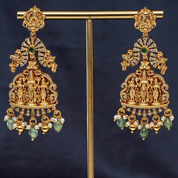 Silver Temple Earrings