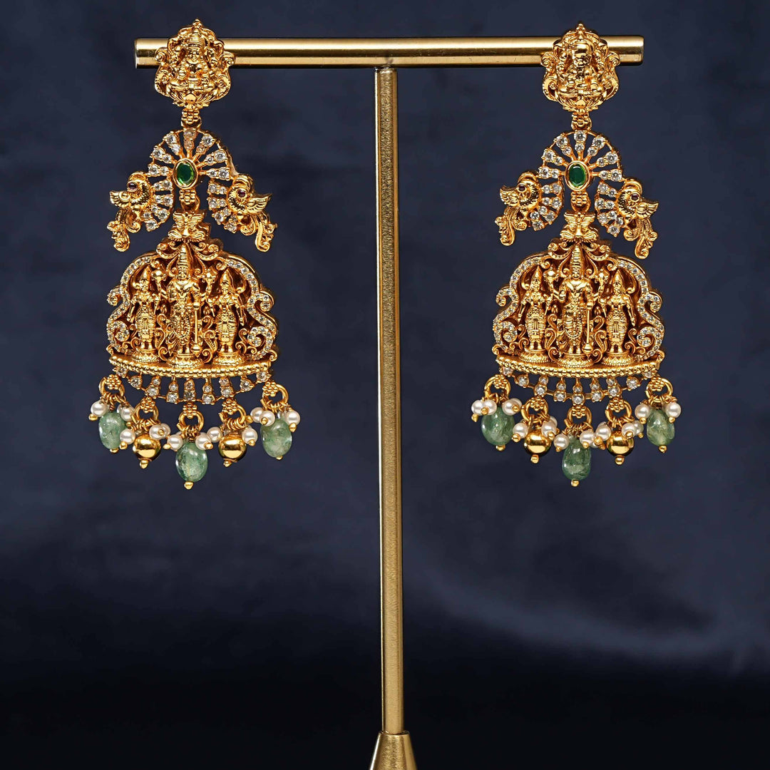 Silver Temple Earrings