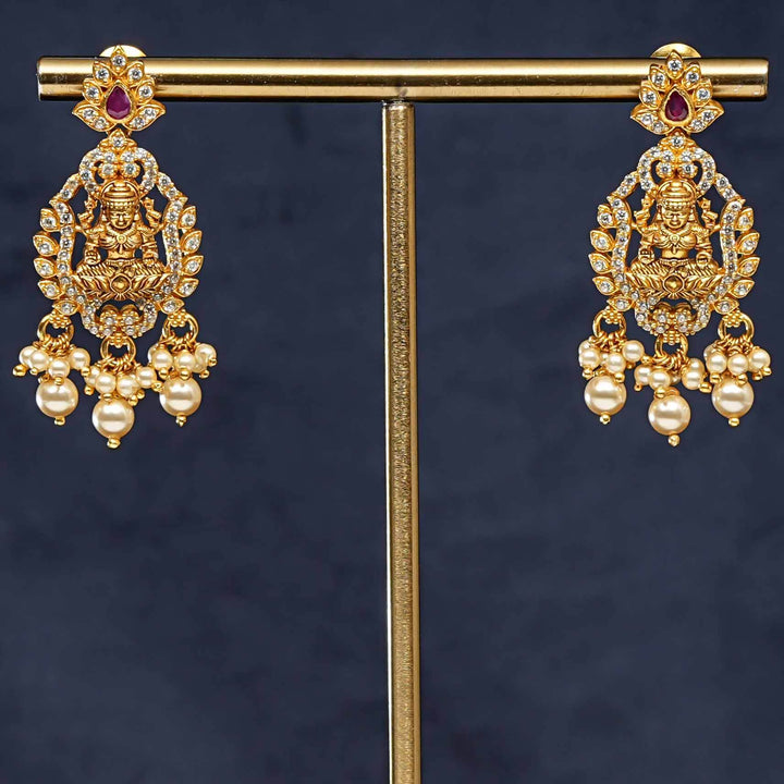 Silver Temple Earrings