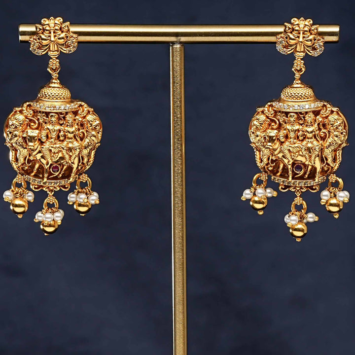 Silver Temple Earrings