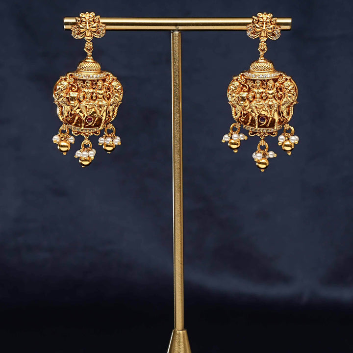 Silver Temple Earrings