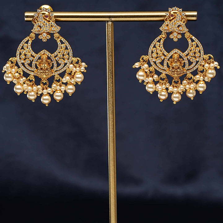 Temple Chandbali Earrings