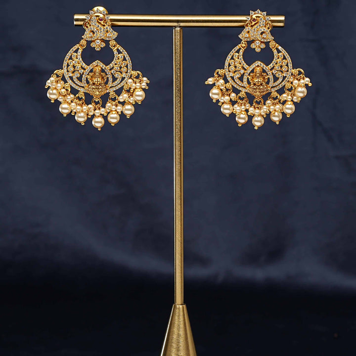 Temple Chandbali Earrings