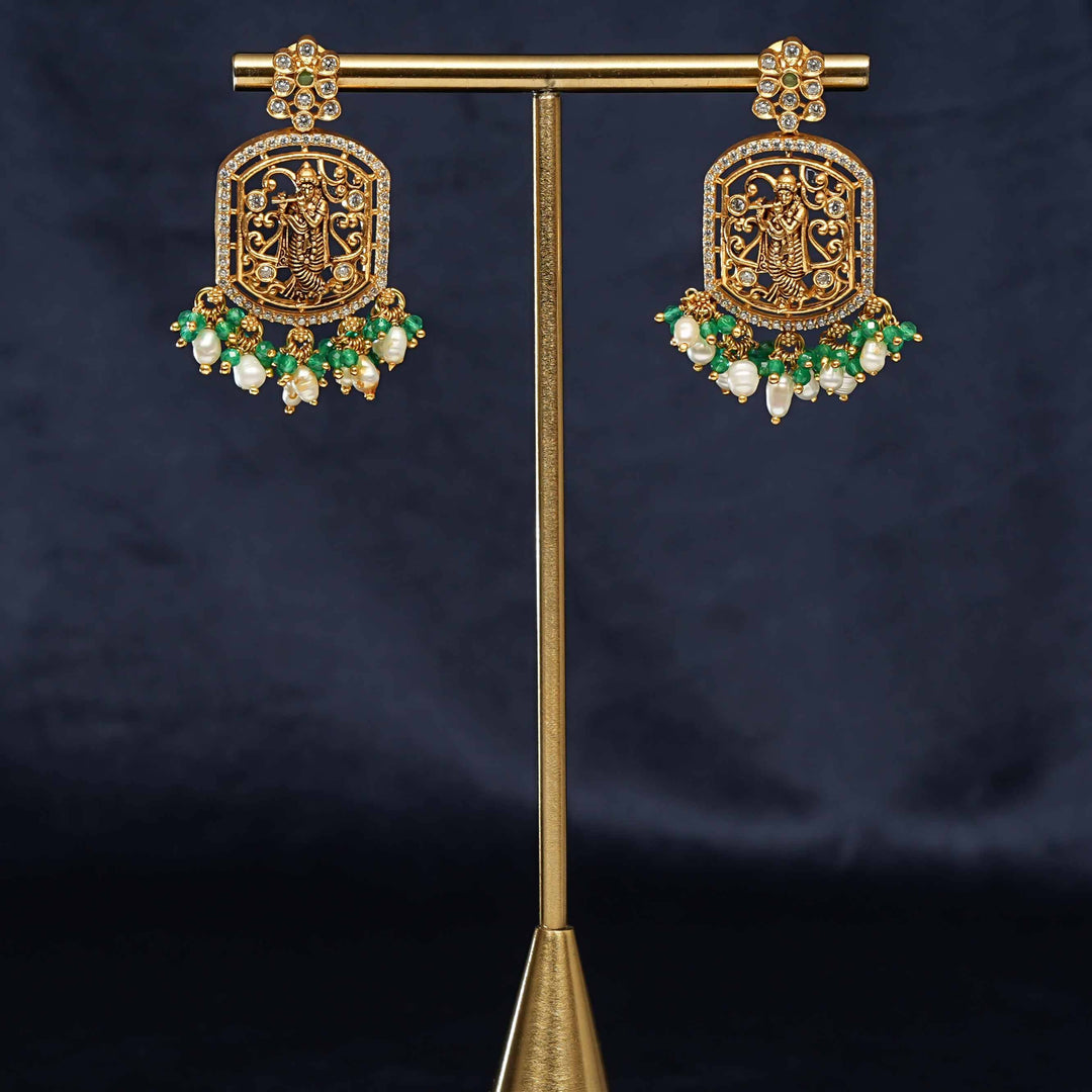 Silver Temple Earrings