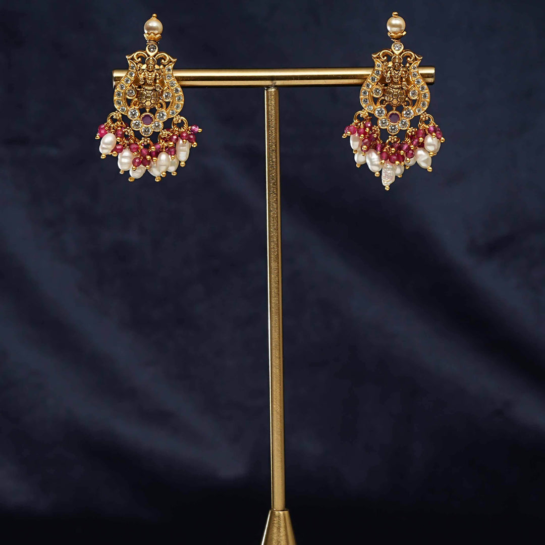 Silver Temple Earrings