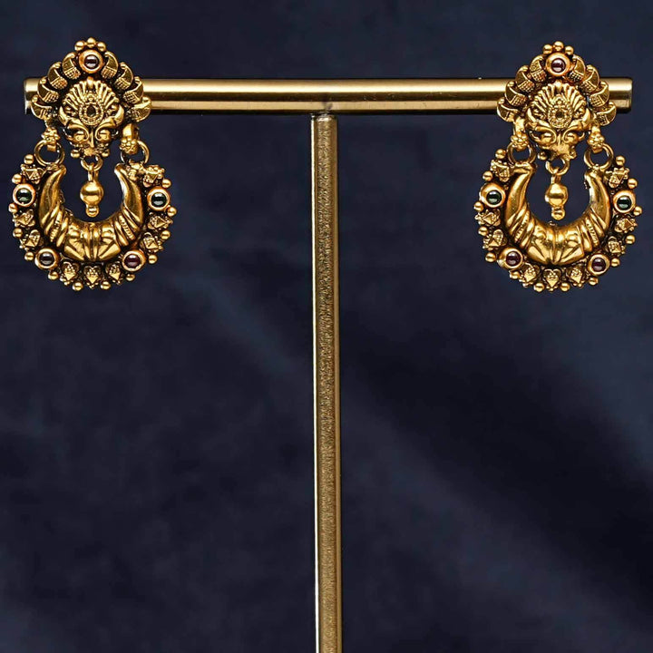 Temple Chandbali Earrings