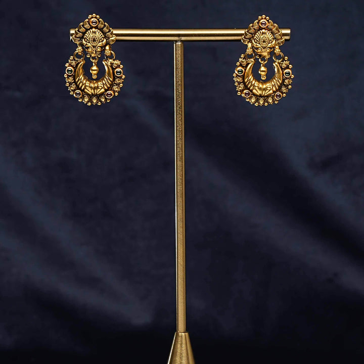 Temple Chandbali Earrings