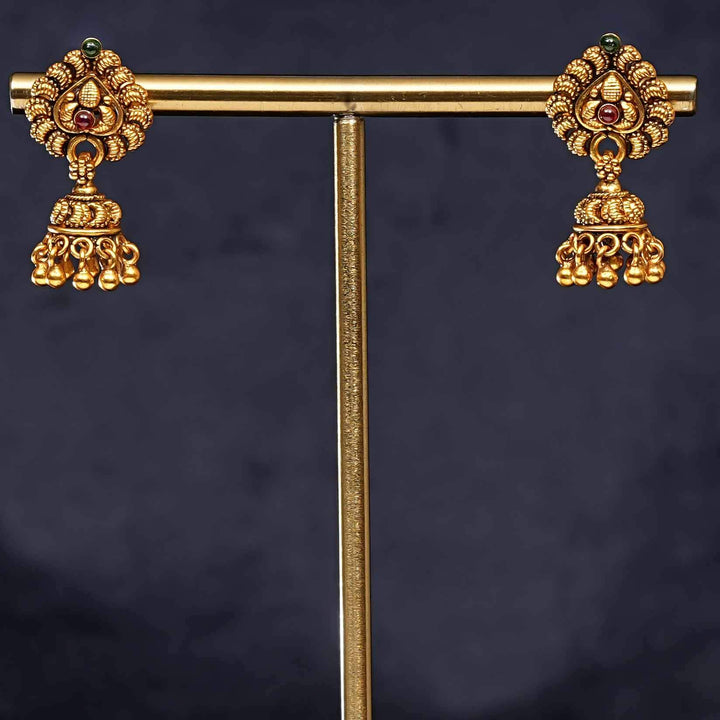Temple Jhumka Earrings