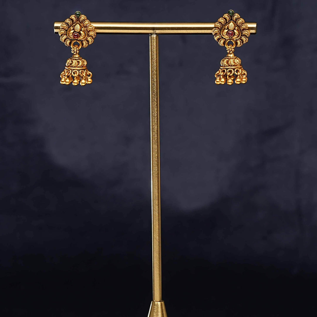 Temple Jhumka Earrings