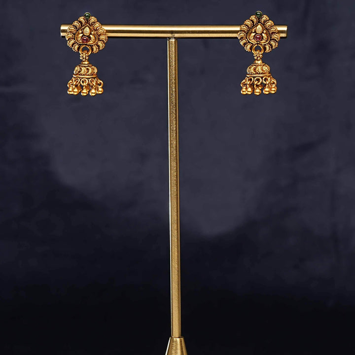 Temple Jhumka Earrings
