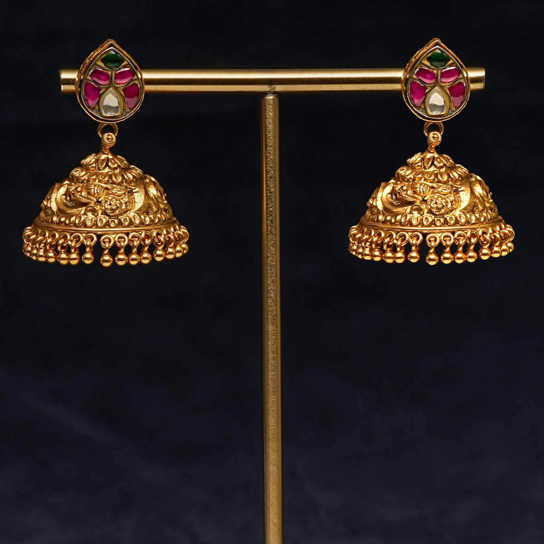 Temple Jhumka Earrings