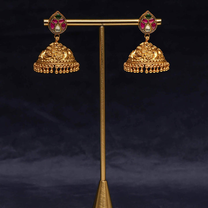 Temple Jhumka Earrings