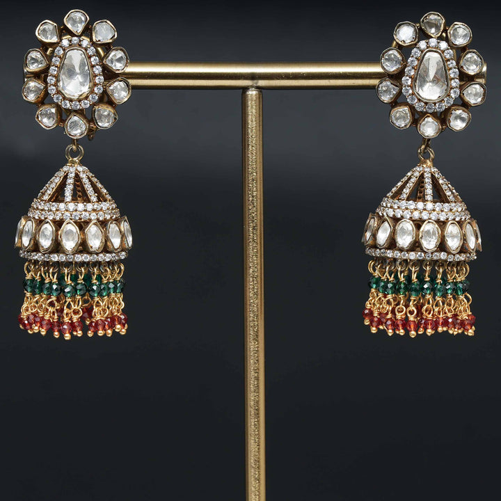 Moissanite Jhumka Earrings