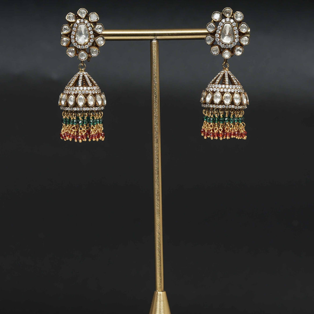 Moissanite Jhumka Earrings