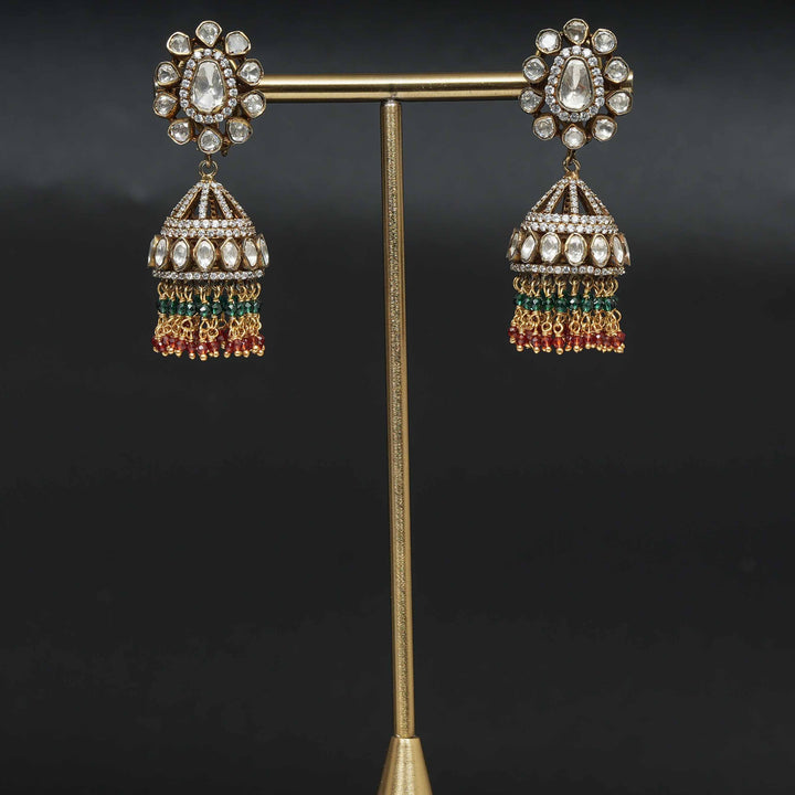 Moissanite Jhumka Earrings